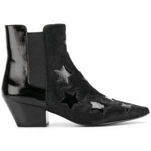 ASH USA black stars calf hair Chelsea boots
